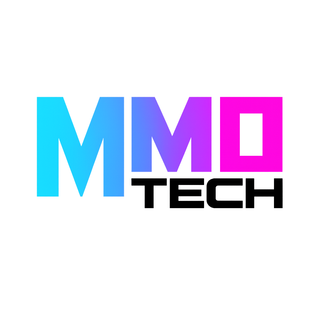 logo moderno de mmo tech
